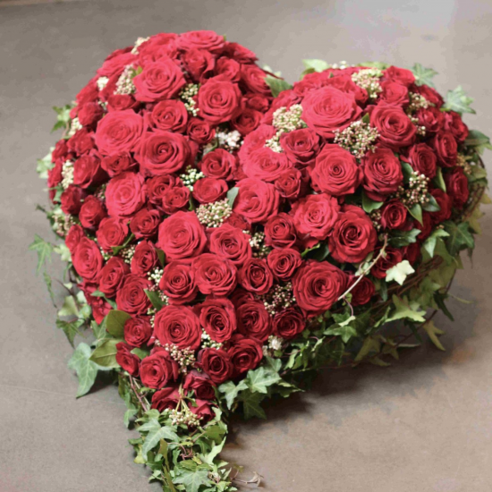 Cuore di rose rosse